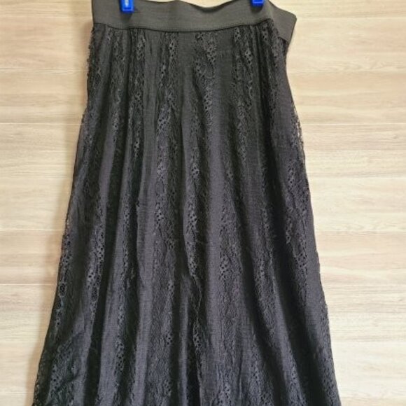 Lavish Black Lace Long Skirt Women’s M – NWOT #GothicStyle #RomanticLayers - Picture 1 of 7